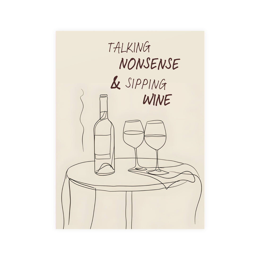 Sipping Wine Poster