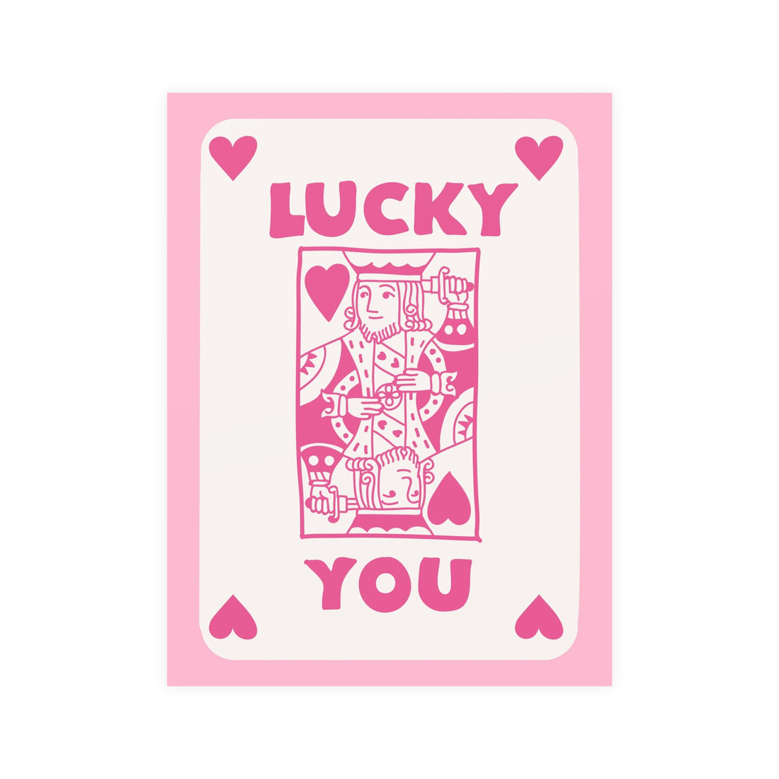 Lucky King Pink Poster