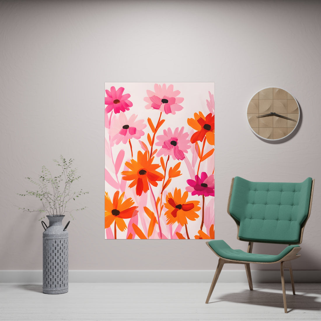 Abstract Flowers No1 Poster