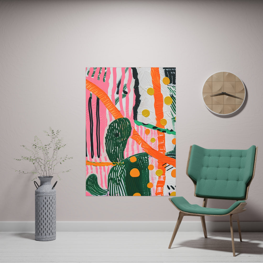 Abstract Cactus Poster