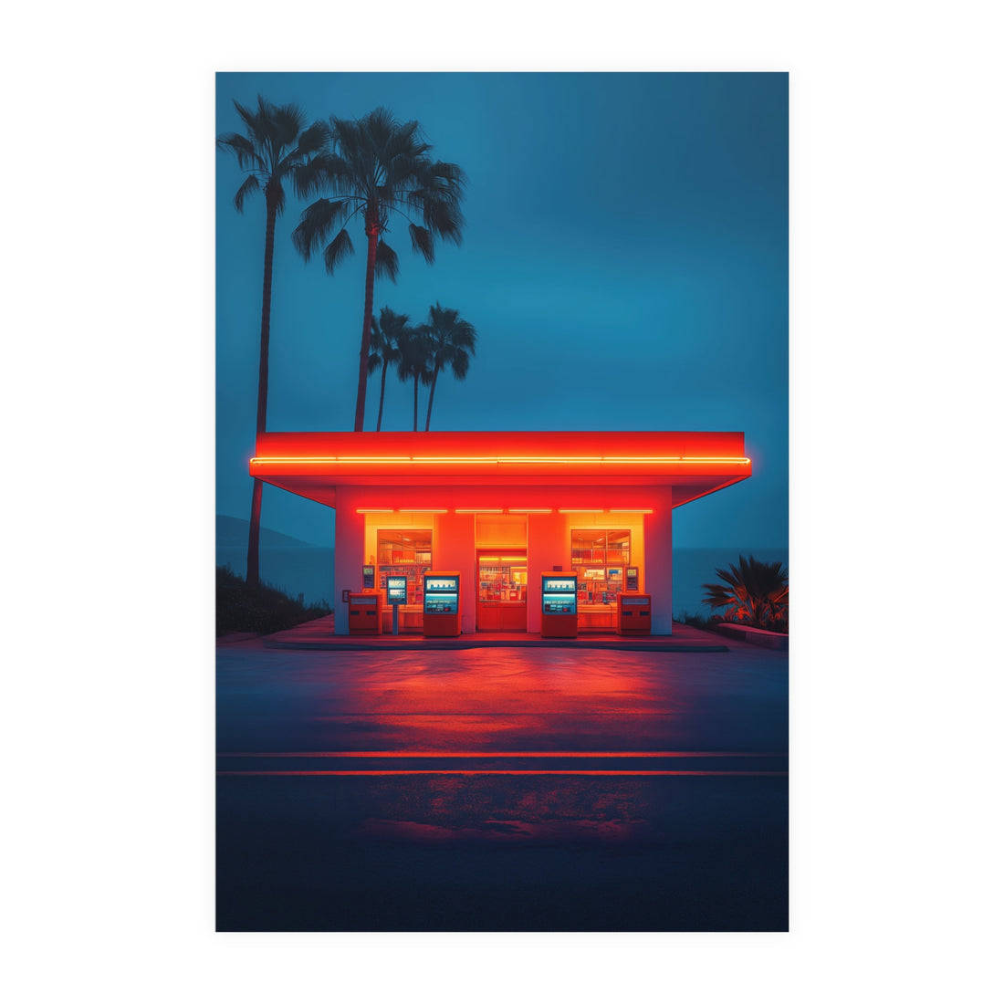 Neon Palms Poster