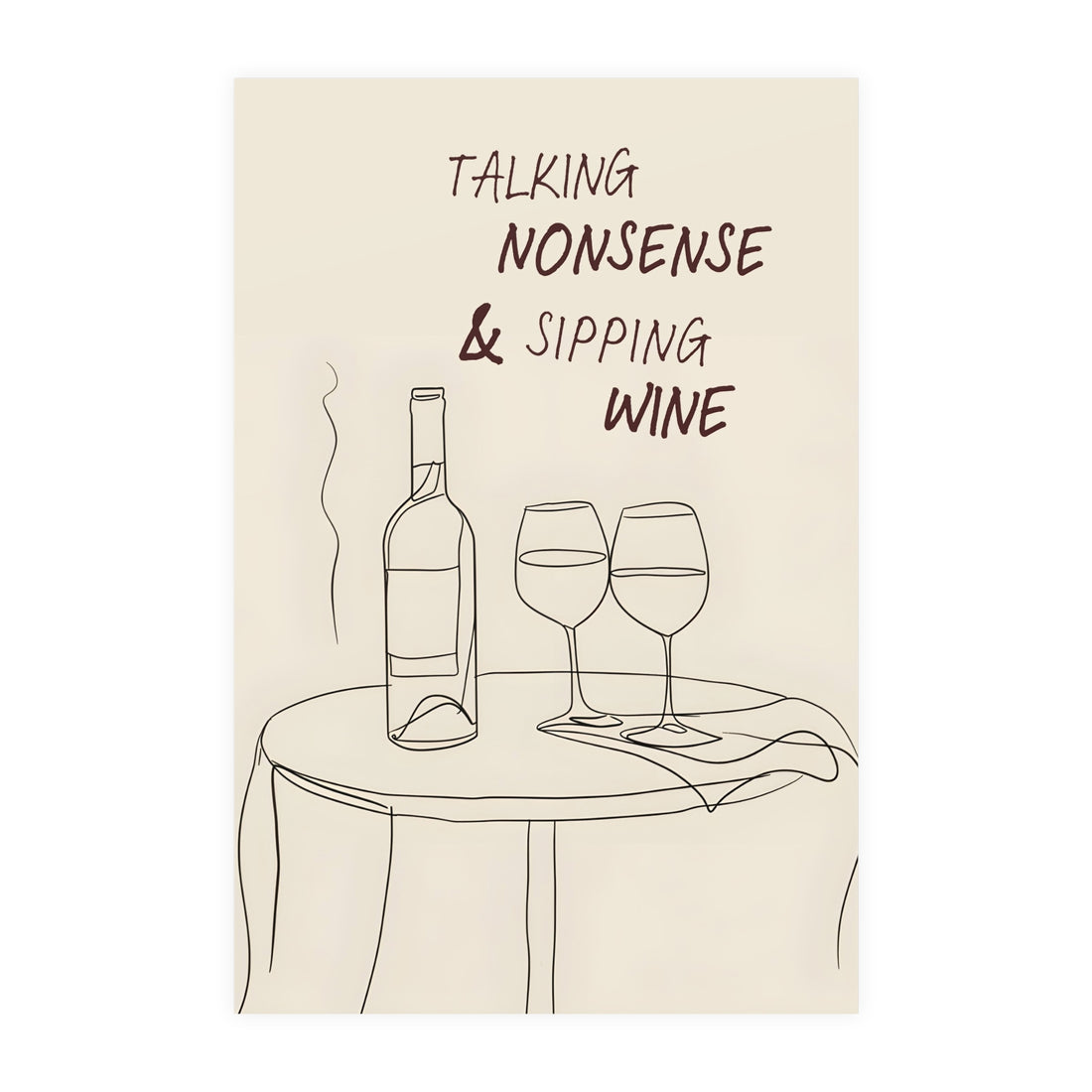 Sipping Wine Poster