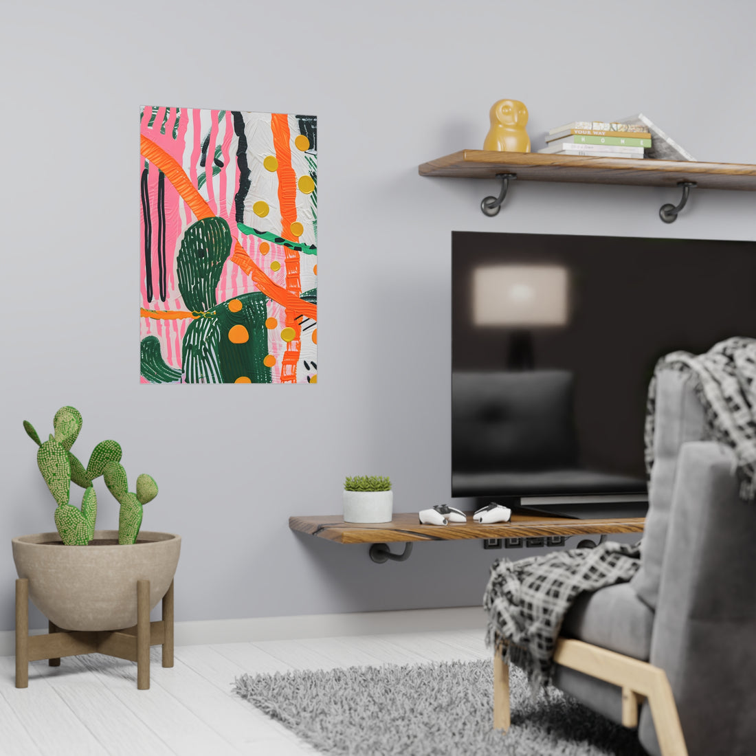 Abstract Cactus Poster