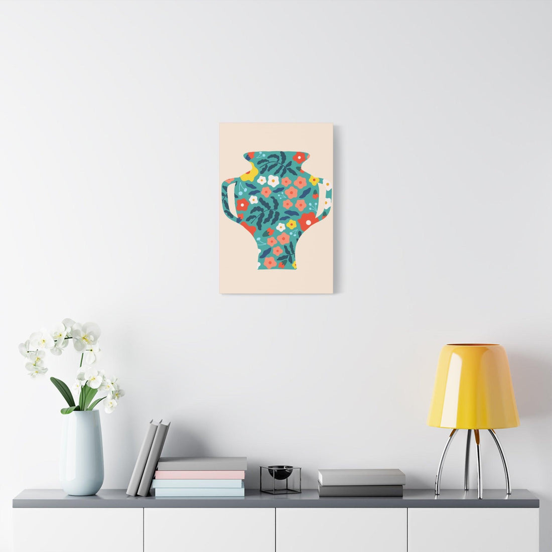 Colorful Floral Vase No2 Leinwandbild