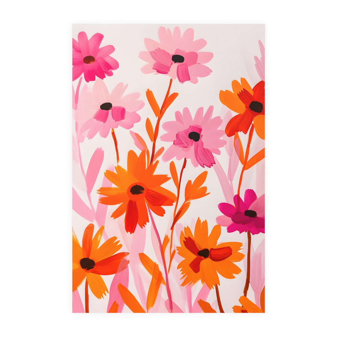 Abstract Flowers No1 Poster