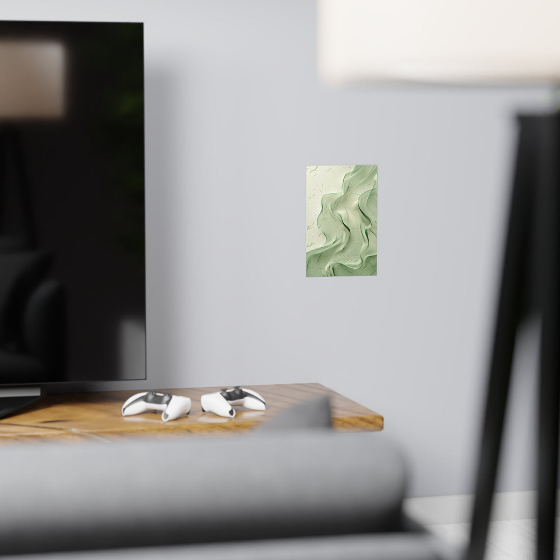 Pastel Mint Leaf Poster