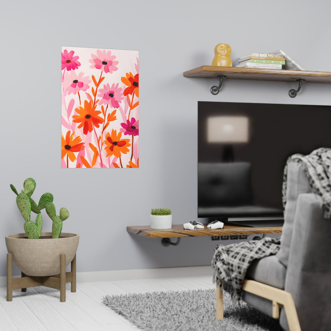 Abstract Flowers No1 Poster