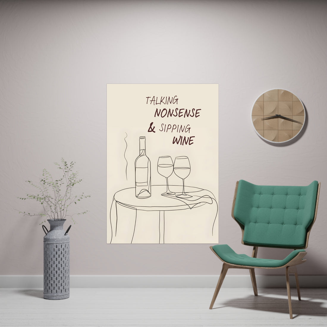 Sipping Wine Poster