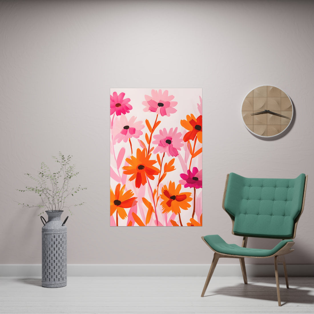 Abstract Flowers No1 Poster